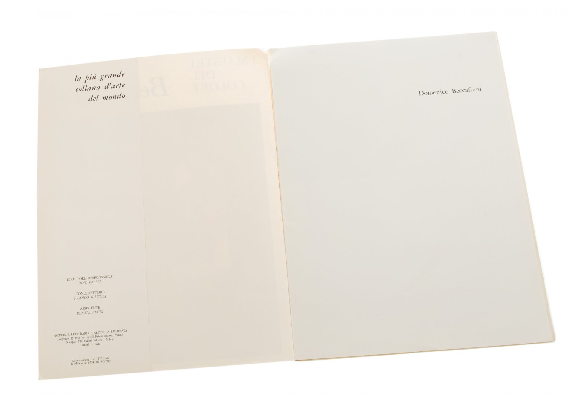 Альбом "I maestri del colore Domenico Beccafumi" бумага, печать, Италия, Милан 1966 г.