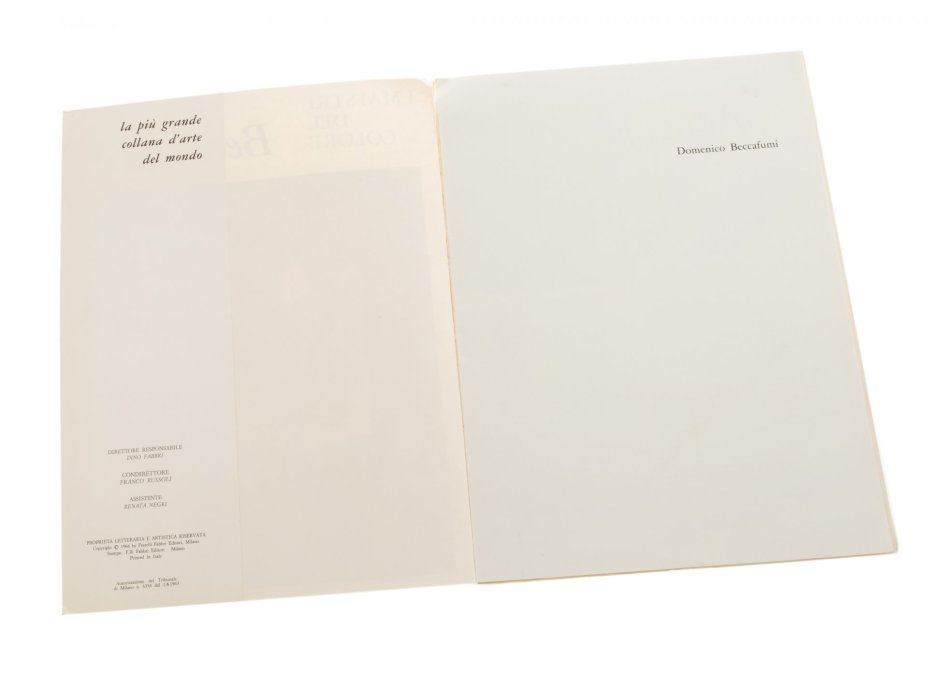 Альбом "I maestri del colore Domenico Beccafumi" бумага, печать, Италия, Милан 1966 г.
