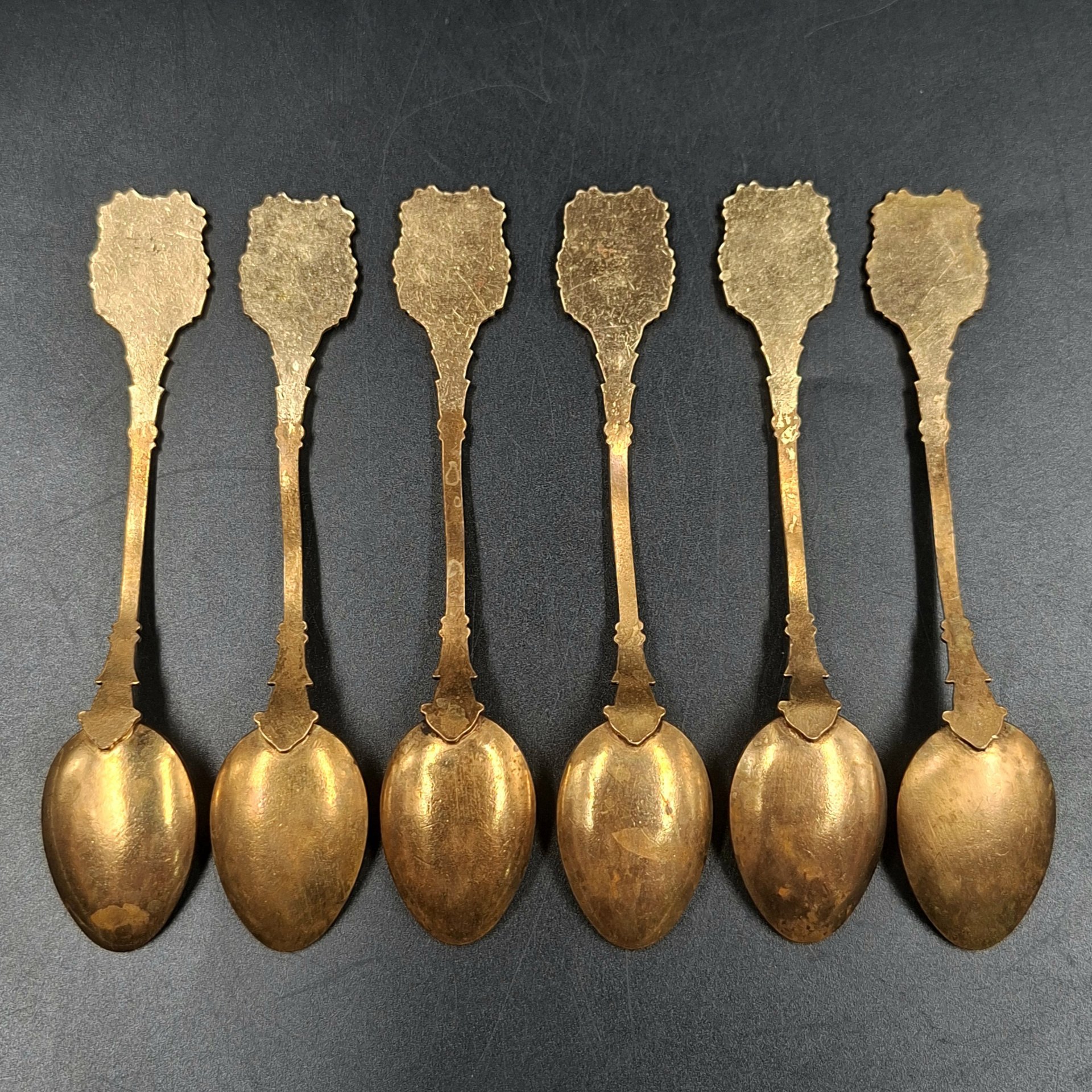 Набор из шести сувенирных ложек "Ленинград", металл, эмаль, СССР, 1970-1990 гг.