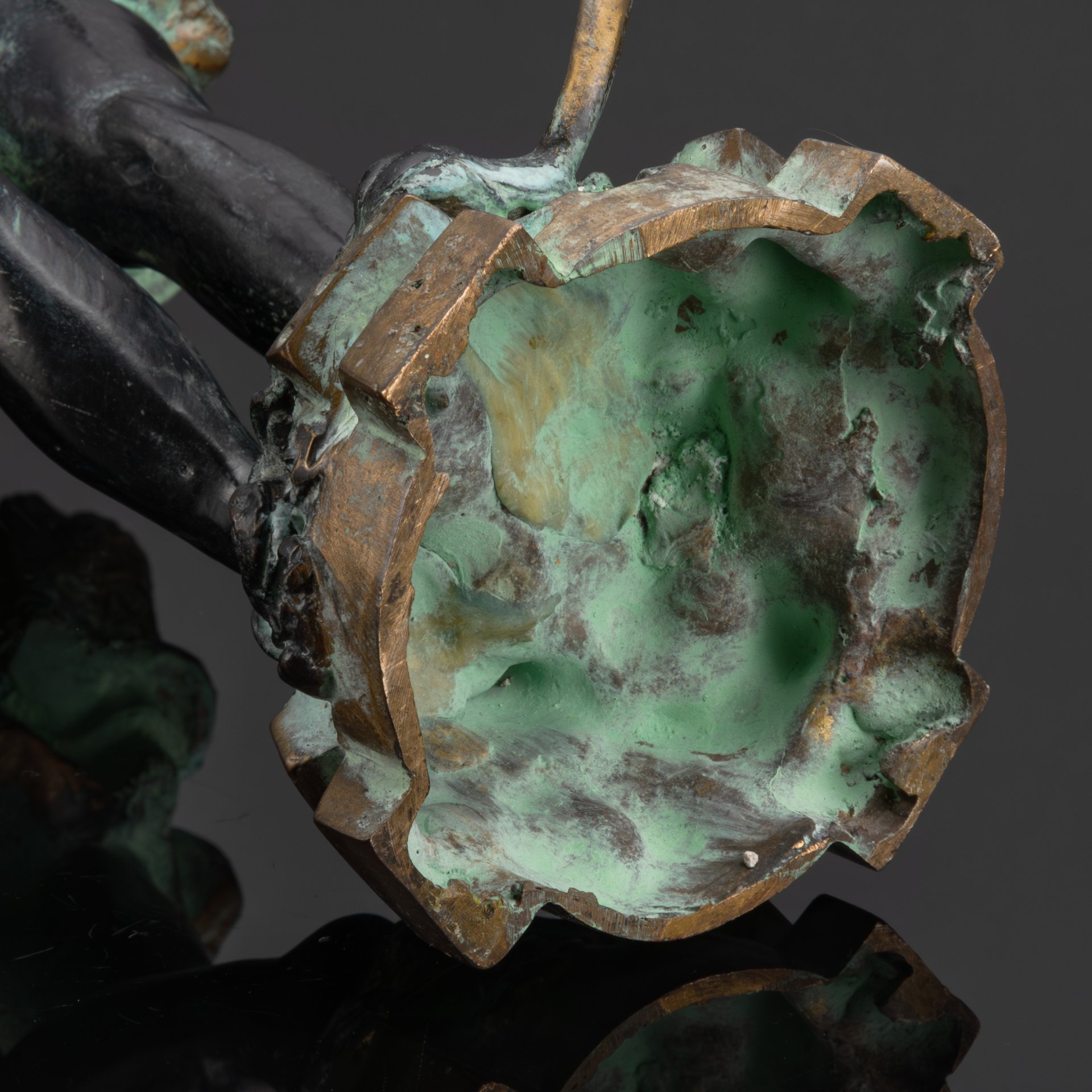 Подсвечник каминный "Арапчонок" ("Мавр"), металл, крашение, патинирование, Европа, 1950-1980 гг.