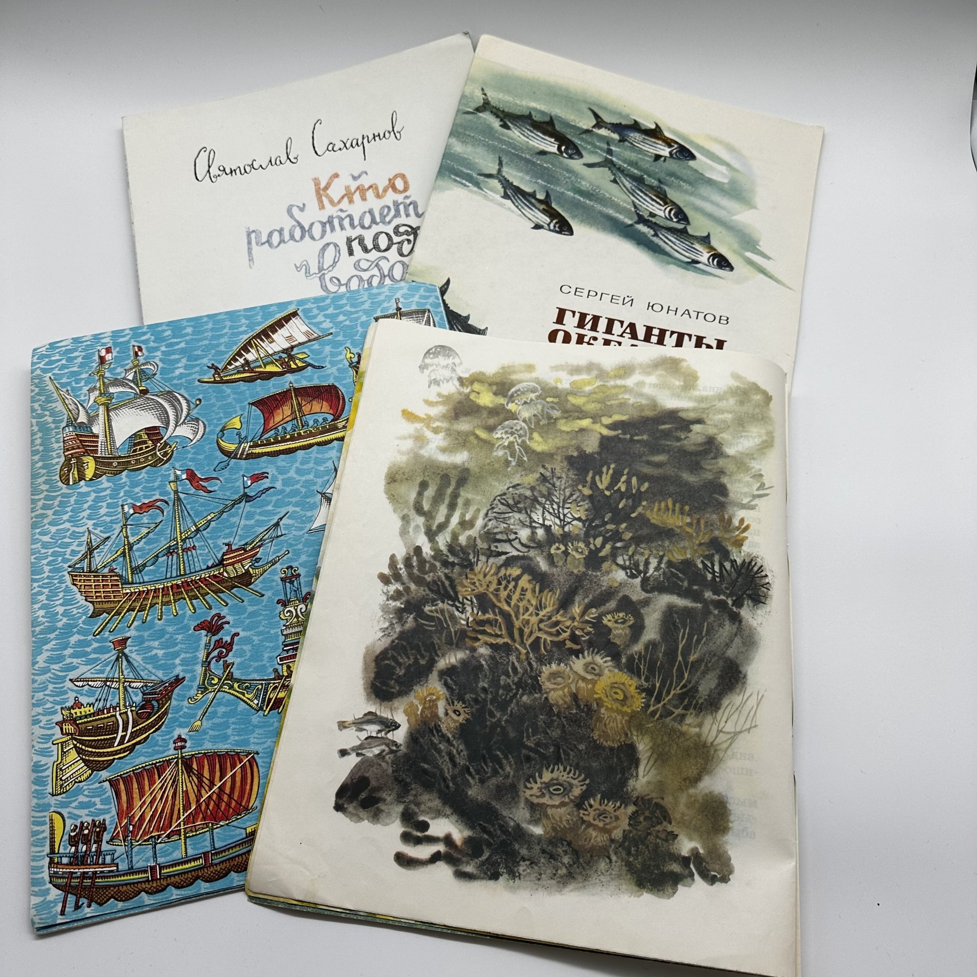 Комплект (в подборе) из четырёх детский книг "Море", издательство "Малыш", бумага, мягкая обложка, цветные иллюстрации