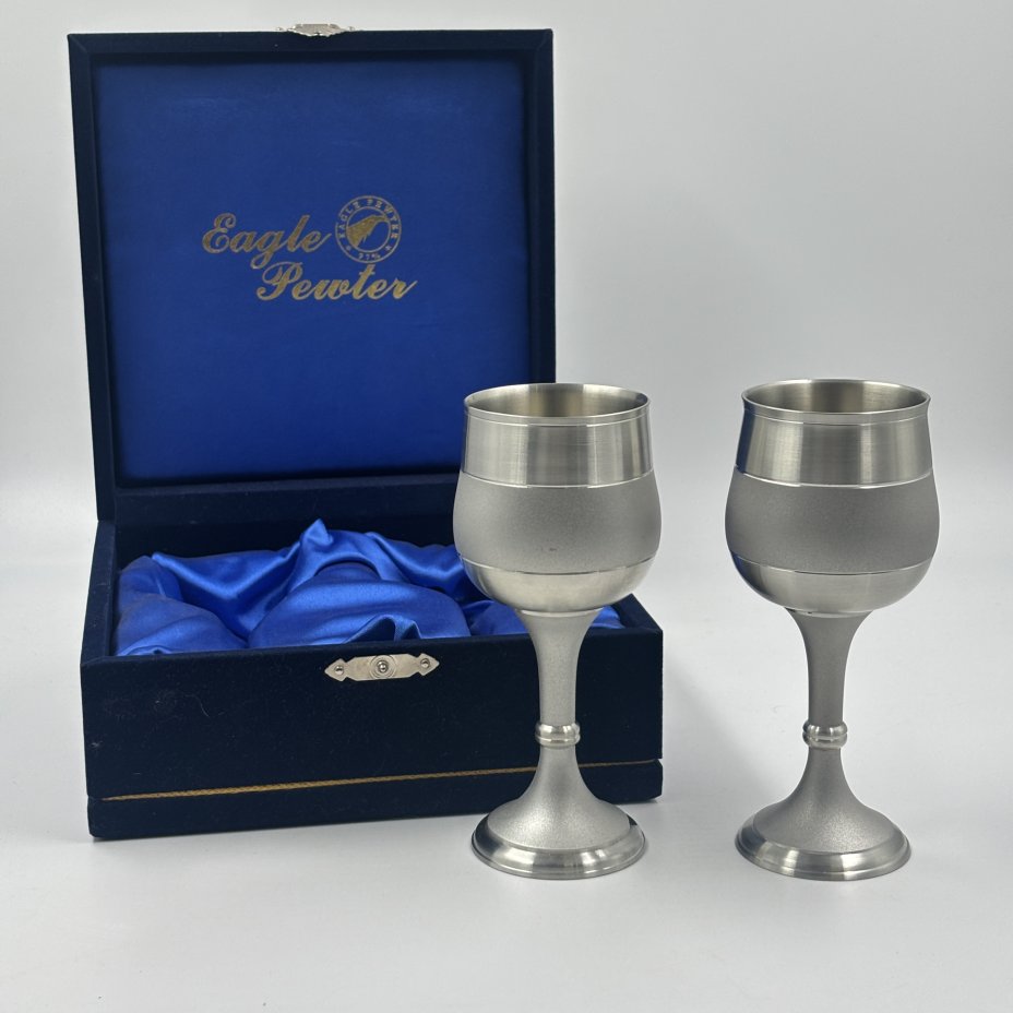 Набор из двух бокалов в оригинальном футляре, "Eagle Pewter"