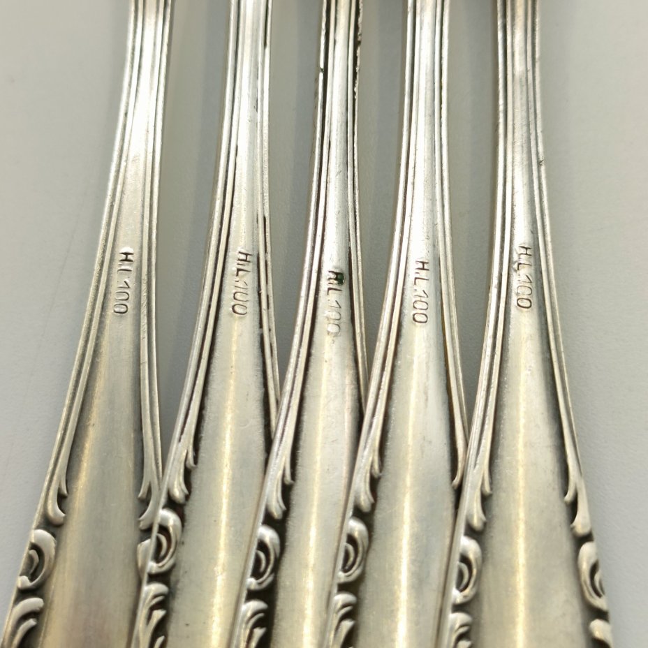 Набор из 5-ти десертных вилок с тремя зубцами лаконичной формы