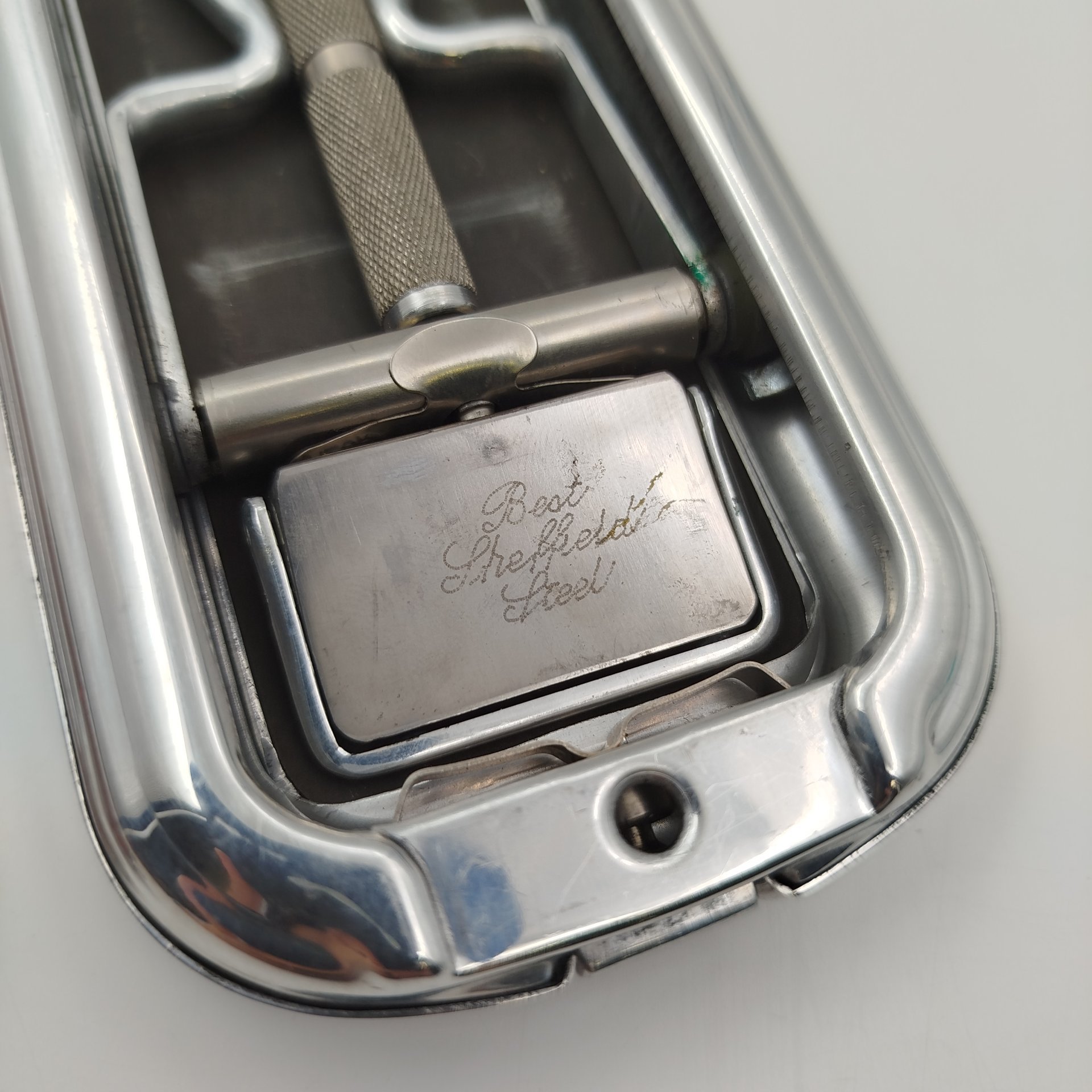 Станок бритвенный "Viscount" в футляре и оригинальной коробке, Rolls Razor, металл, картон, печать, Великобритания, 1954 г.