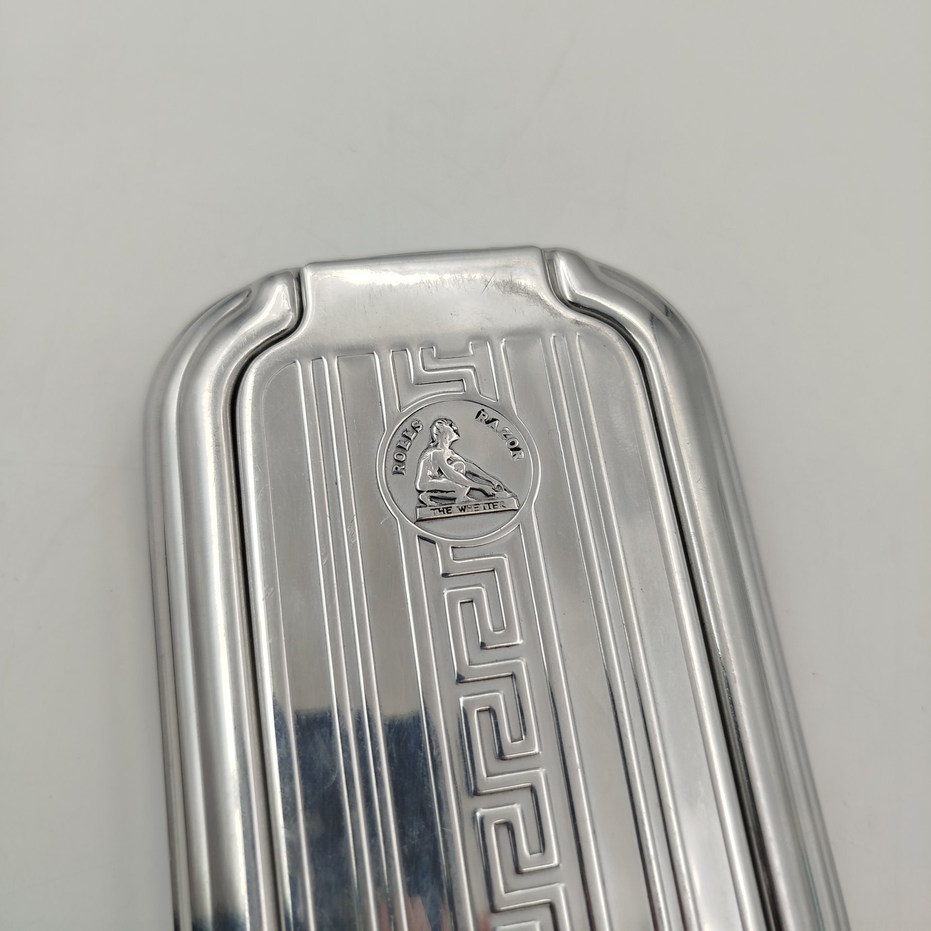 Станок бритвенный "Viscount" в футляре и оригинальной коробке, Rolls Razor, металл, картон, печать, Великобритания, 1954 г.
