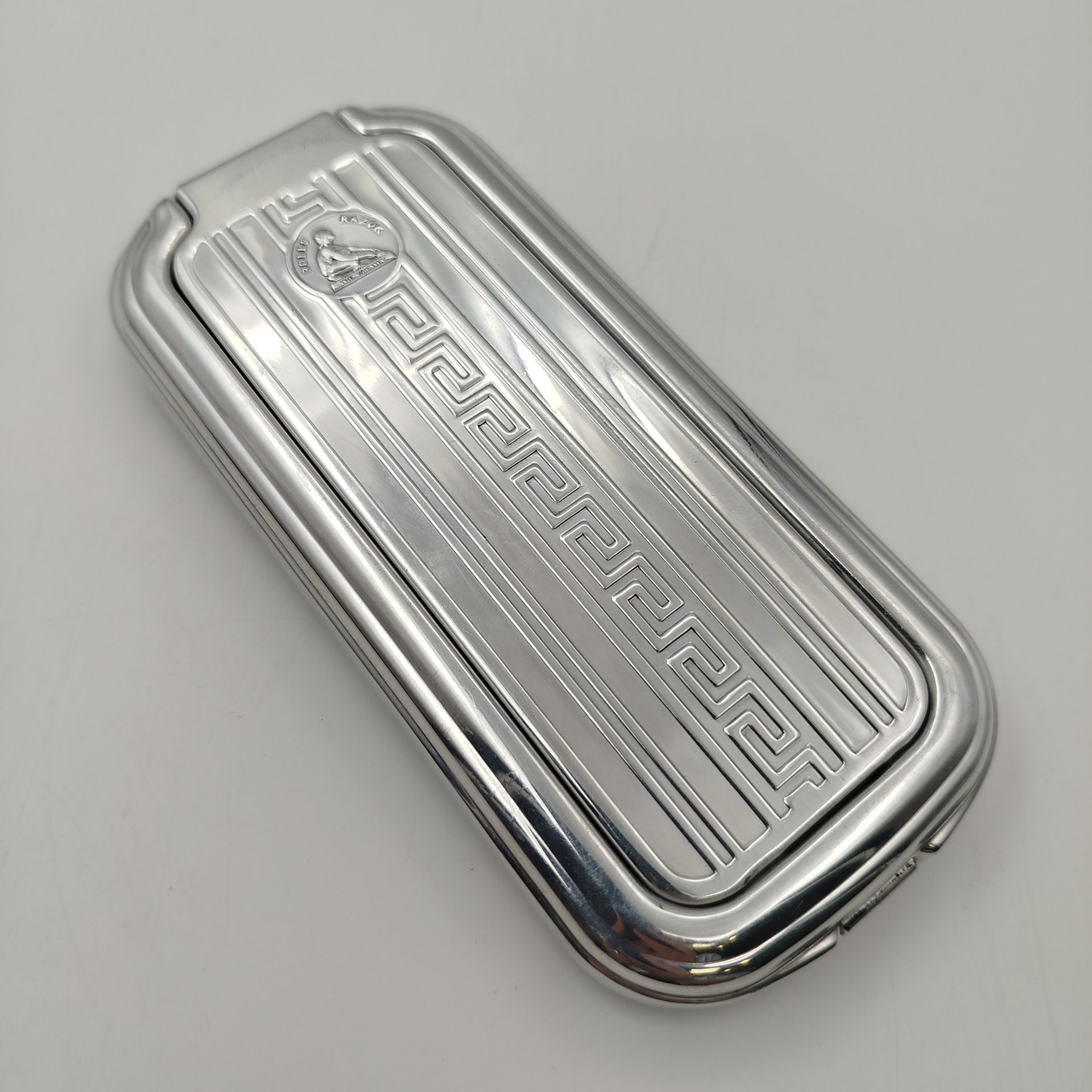 Станок бритвенный "Viscount" в футляре и оригинальной коробке, Rolls Razor, металл, картон, печать, Великобритания, 1954 г.