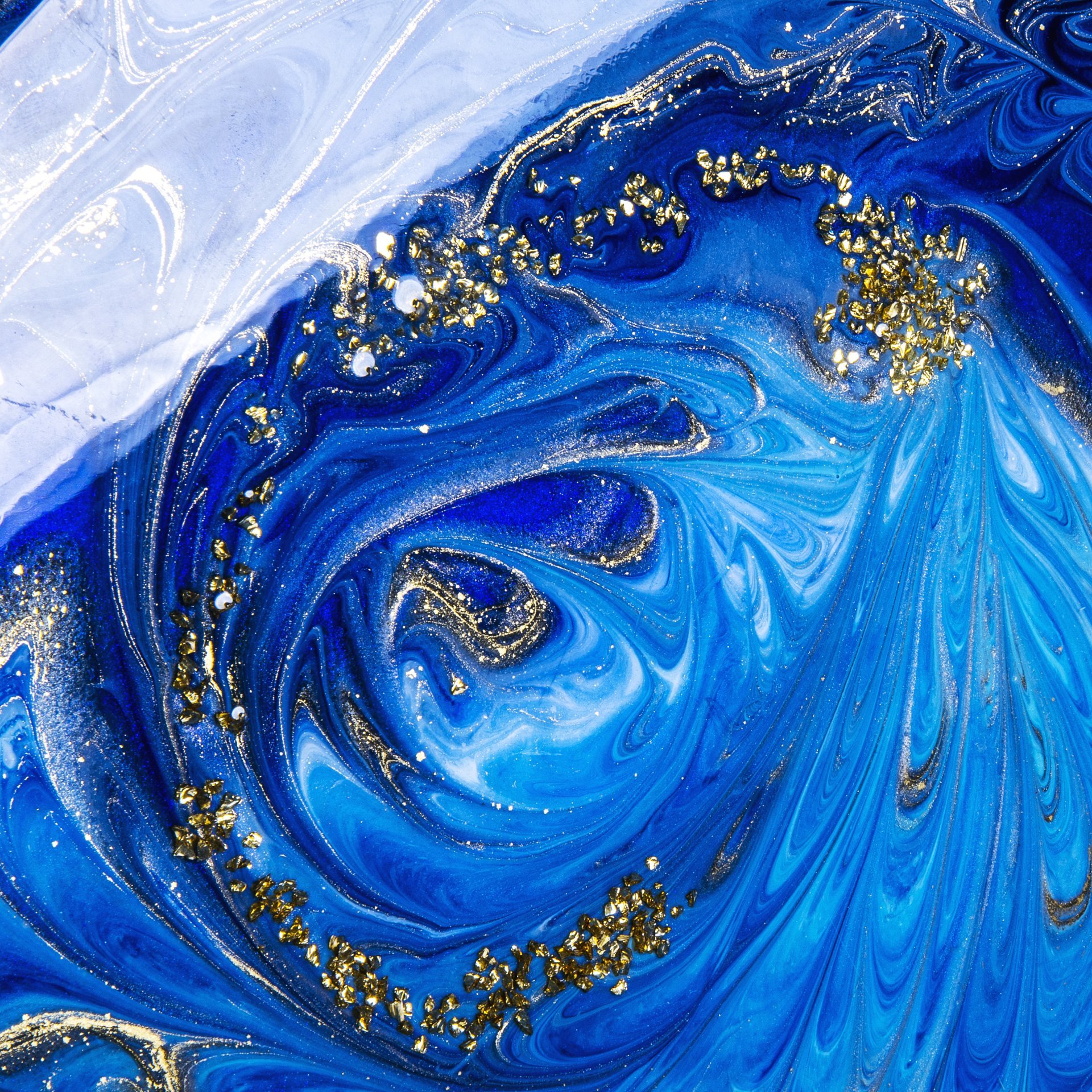 Панно настенное декоративное "Морской берег", авторская работа в технике Resin Art, глянцевое 3D покрытие, камень, Россия, 2021 г. — фото 5