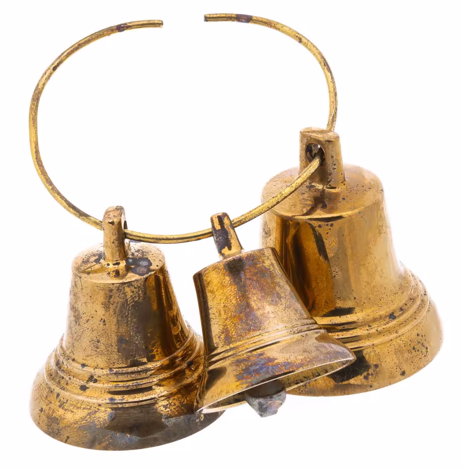 Набор из трех валдайских колокольчиков, металл, СССР, 1970-1990 гг.