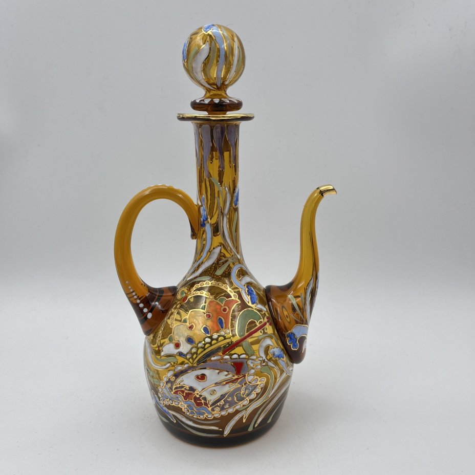 Кувшин, стекло, эмаль, роспись, золочение, Западная Европа, 1930-1970 гг.