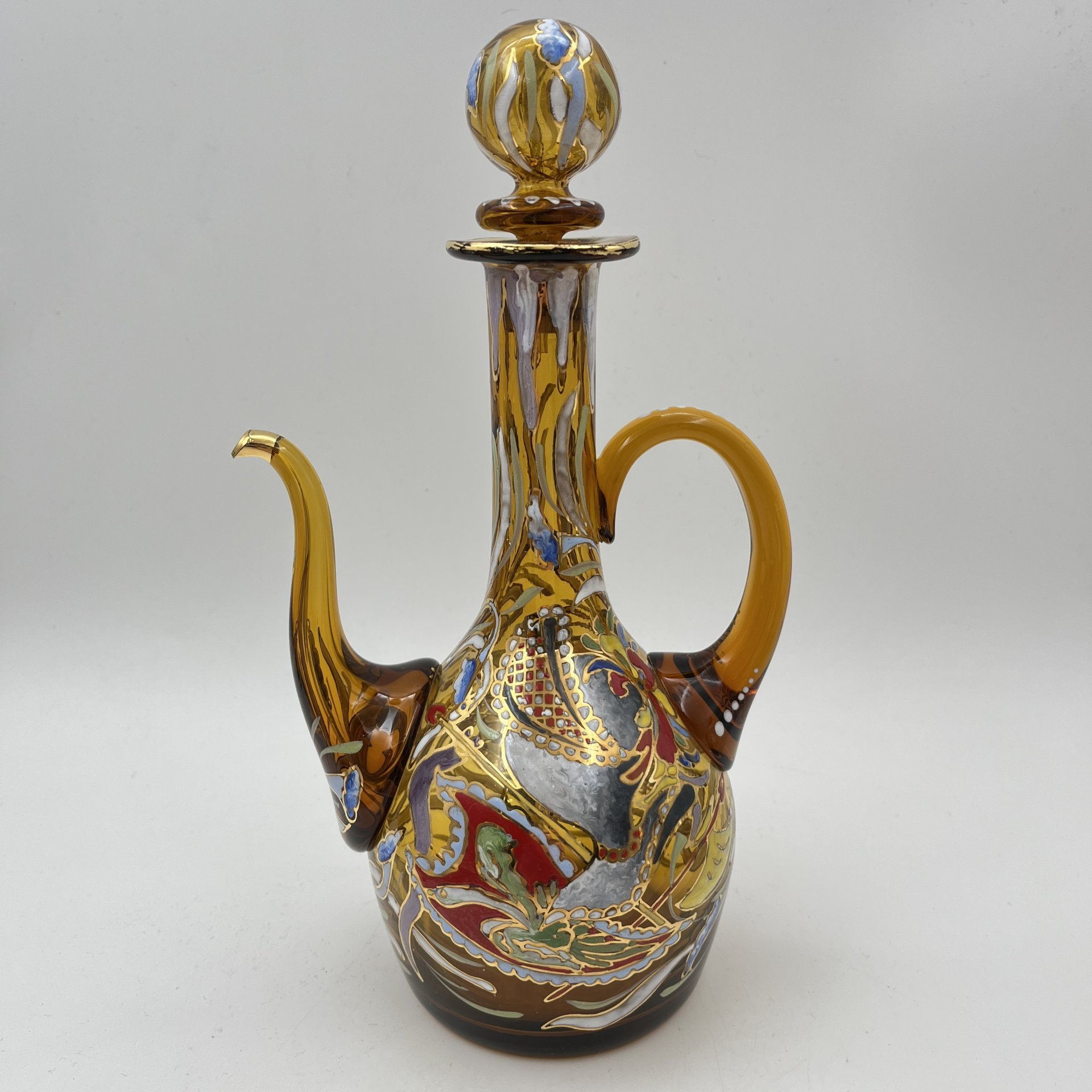 Кувшин, стекло, эмаль, роспись, золочение, Западная Европа, 1930-1970 гг.