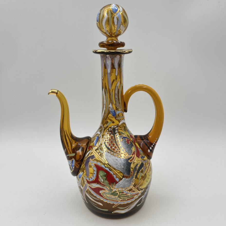Кувшин, стекло, эмаль, роспись, золочение, Западная Европа, 1930-1970 гг.