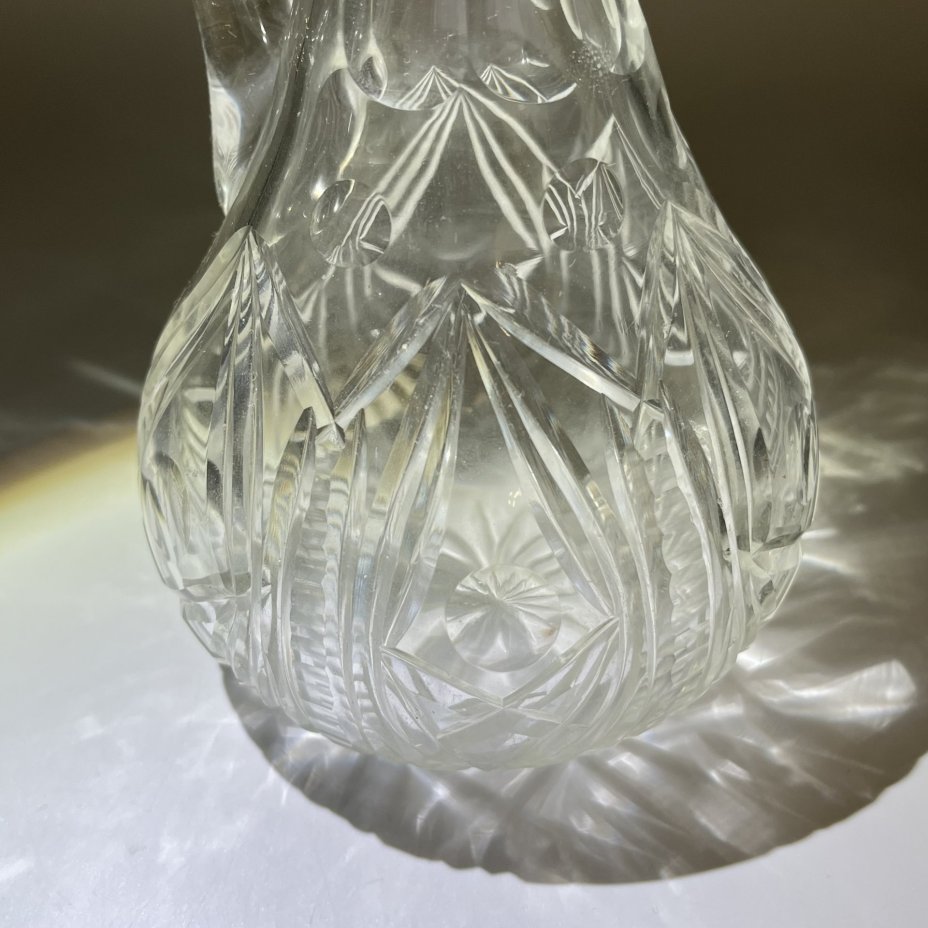 Графин с абстрактным резным декором, хрусталь, СССР, 1980-1990 гг.