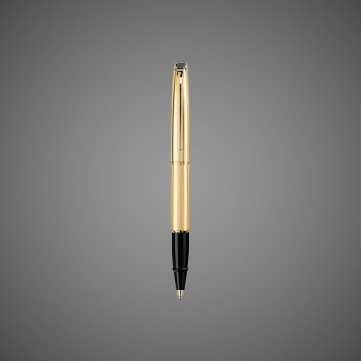 Ручка-роллер Aurora Style Gold Plated Barrel and Cap GT, в подарочной коробке, Металлы: золото, позолота, позолота