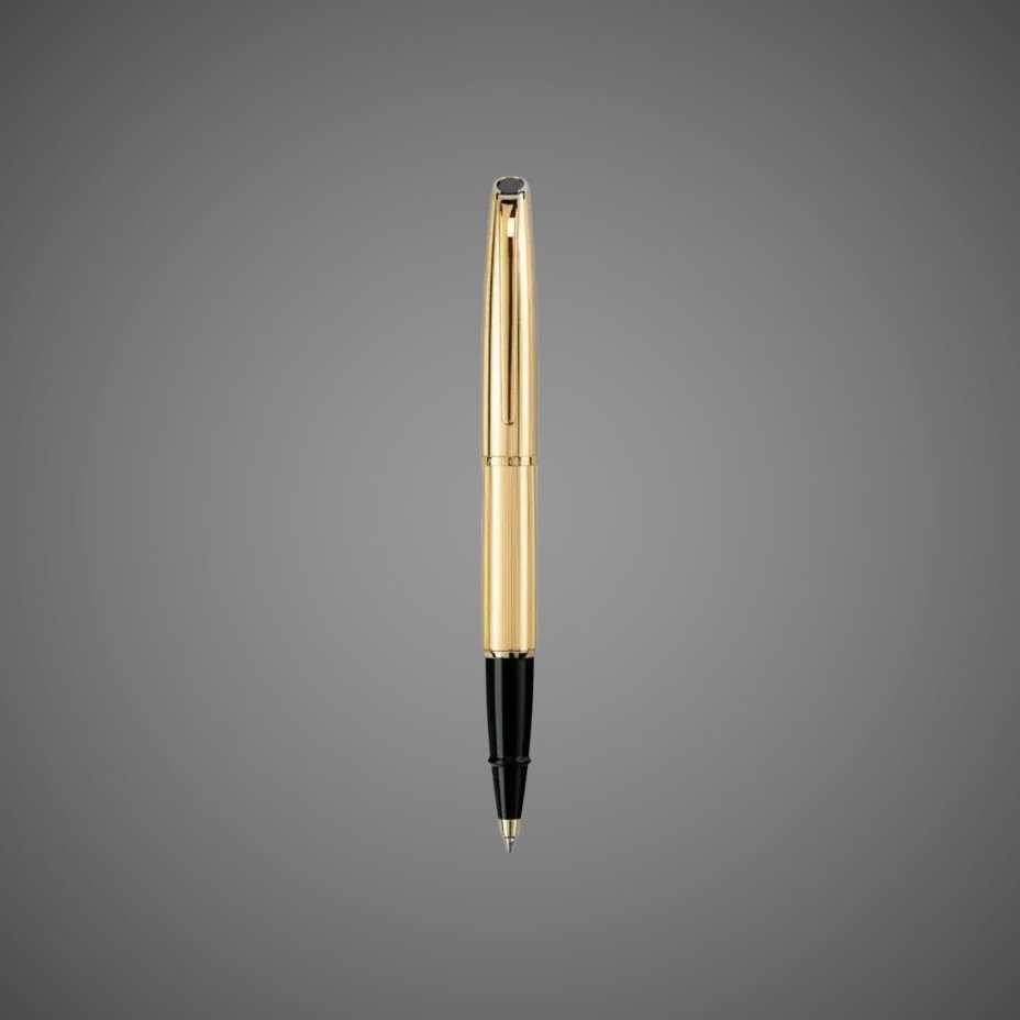Ручка-роллер Aurora Style Gold Plated Barrel and Cap GT, в подарочной коробке, Металлы: золото, позолота, позолота