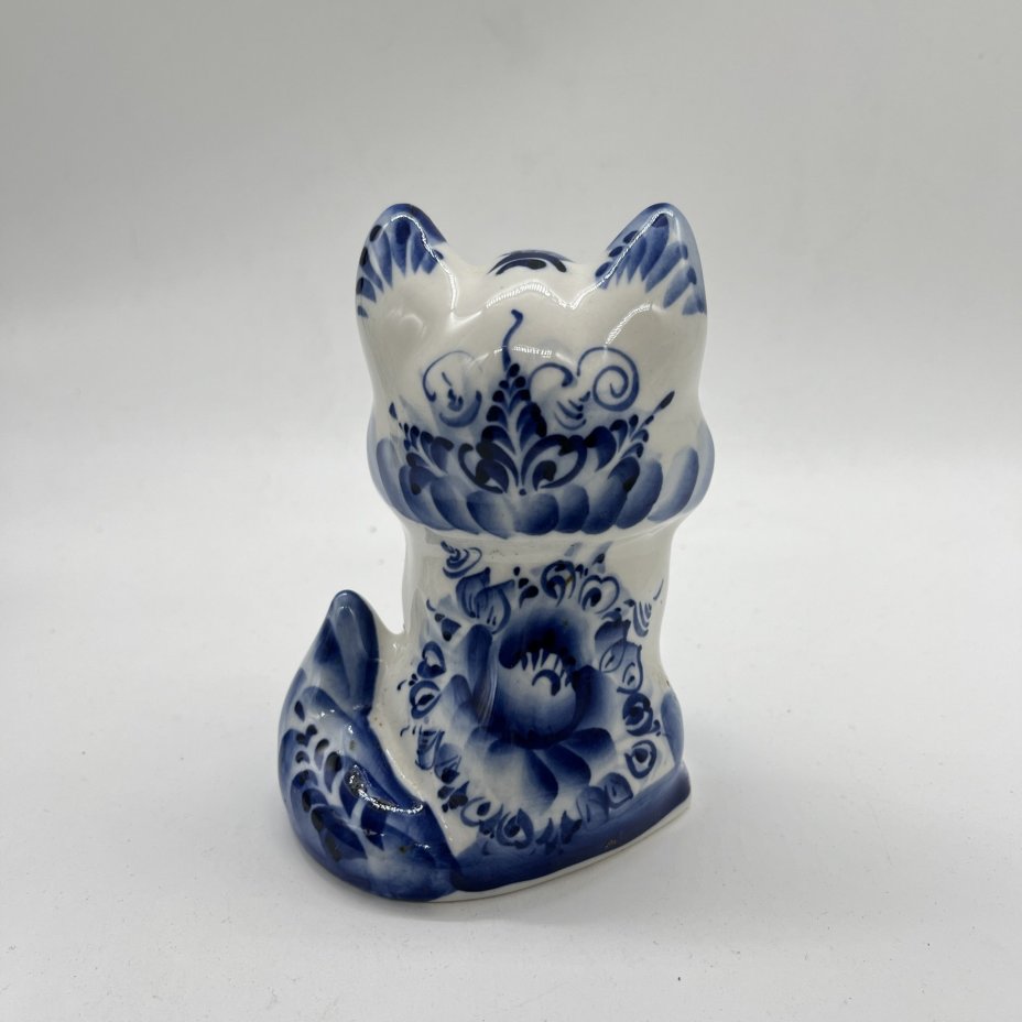 Статуэтка "Котик" с расписным декором, авт. Козырькова