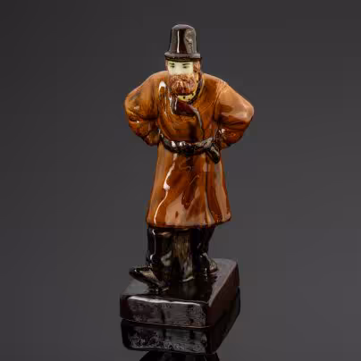 Статуэтка "Плящущий дед", (по форме фабрики М.С. Кузнецова), Конаковский фаянсовый завод