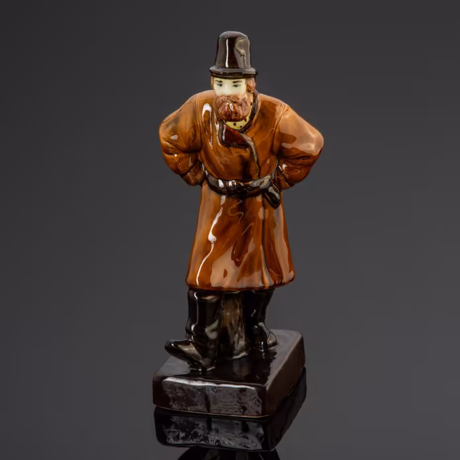 Статуэтка "Плящущий дед", (по форме фабрики М.С. Кузнецова), Конаковский фаянсовый завод
