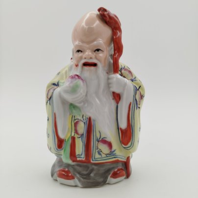 Статуэтка "Шоу-син" (божество долголетия), фарфор, роспись, Китай, 1950-1970 гг., Китай