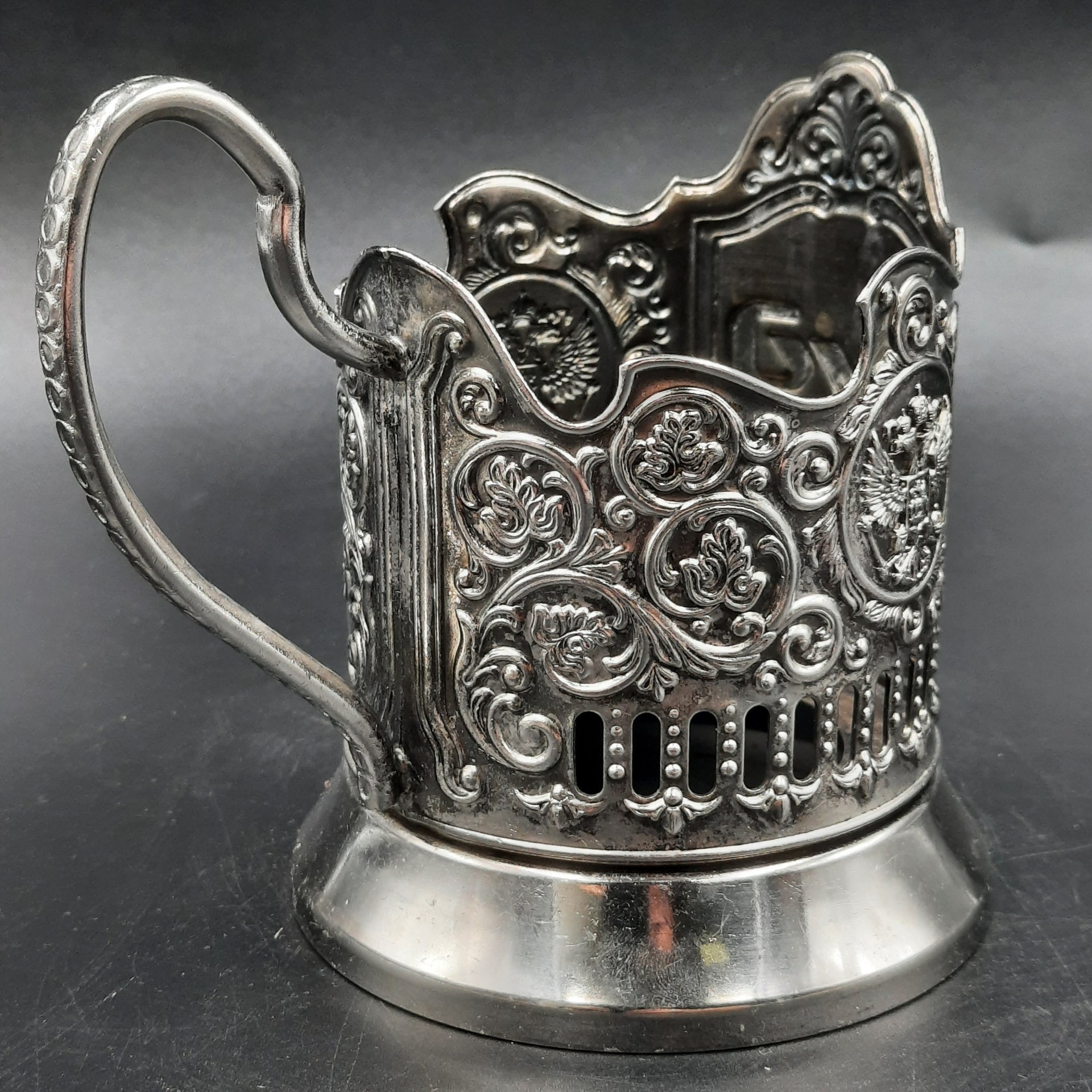 Подстаканник "РЖД", металл, Кольчугинский завод цветных металлов, Российская Федерация, 2010-2020 гг.