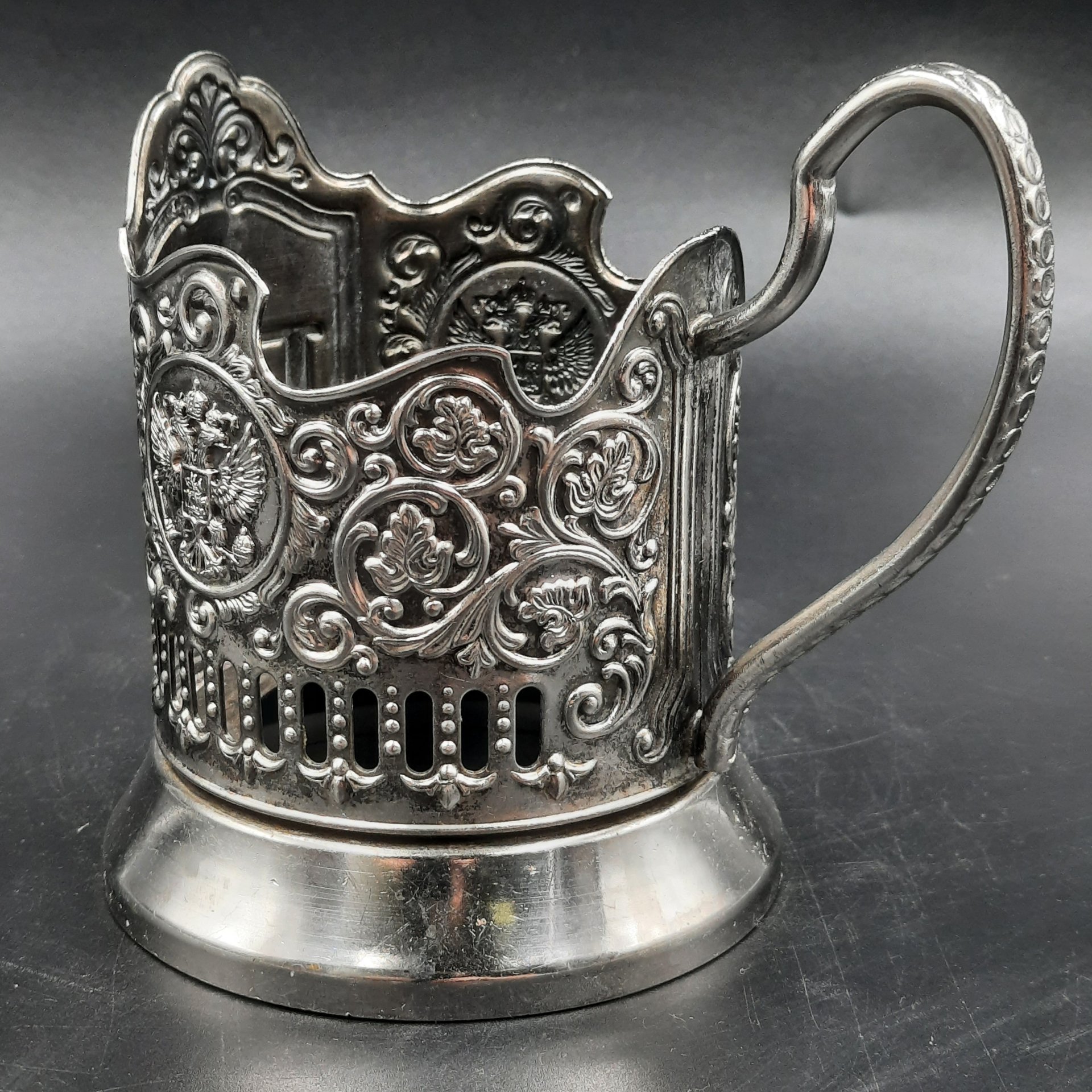 Подстаканник "РЖД", металл, Кольчугинский завод цветных металлов, Российская Федерация, 2010-2020 гг.