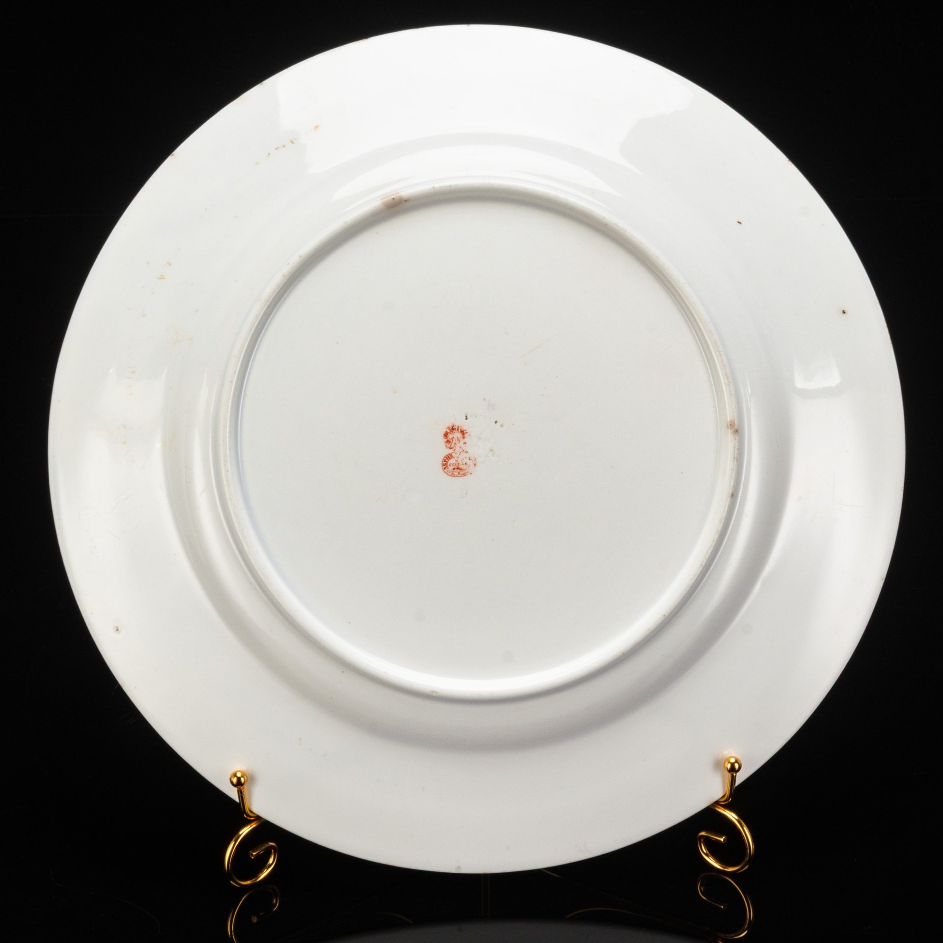 Блюдо "Хлеб соль", фаянс, деколь, крытье, золочение, Фарфоровая фабрика Гарднера, Российская империя, 1870-1890 гг.