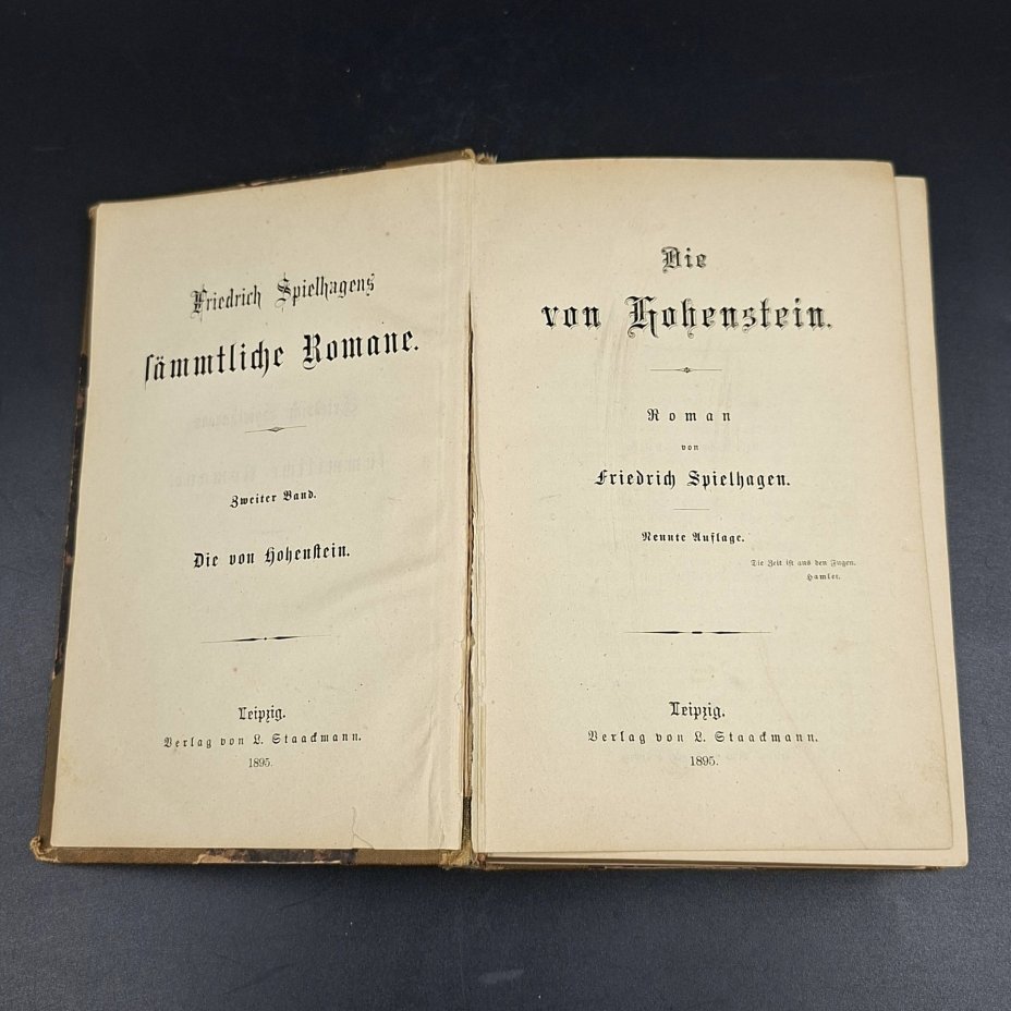 Книга "Die von Hohenstein" ("Фон Гогенштайн"), автор Friedrich Spielhagen, том 2