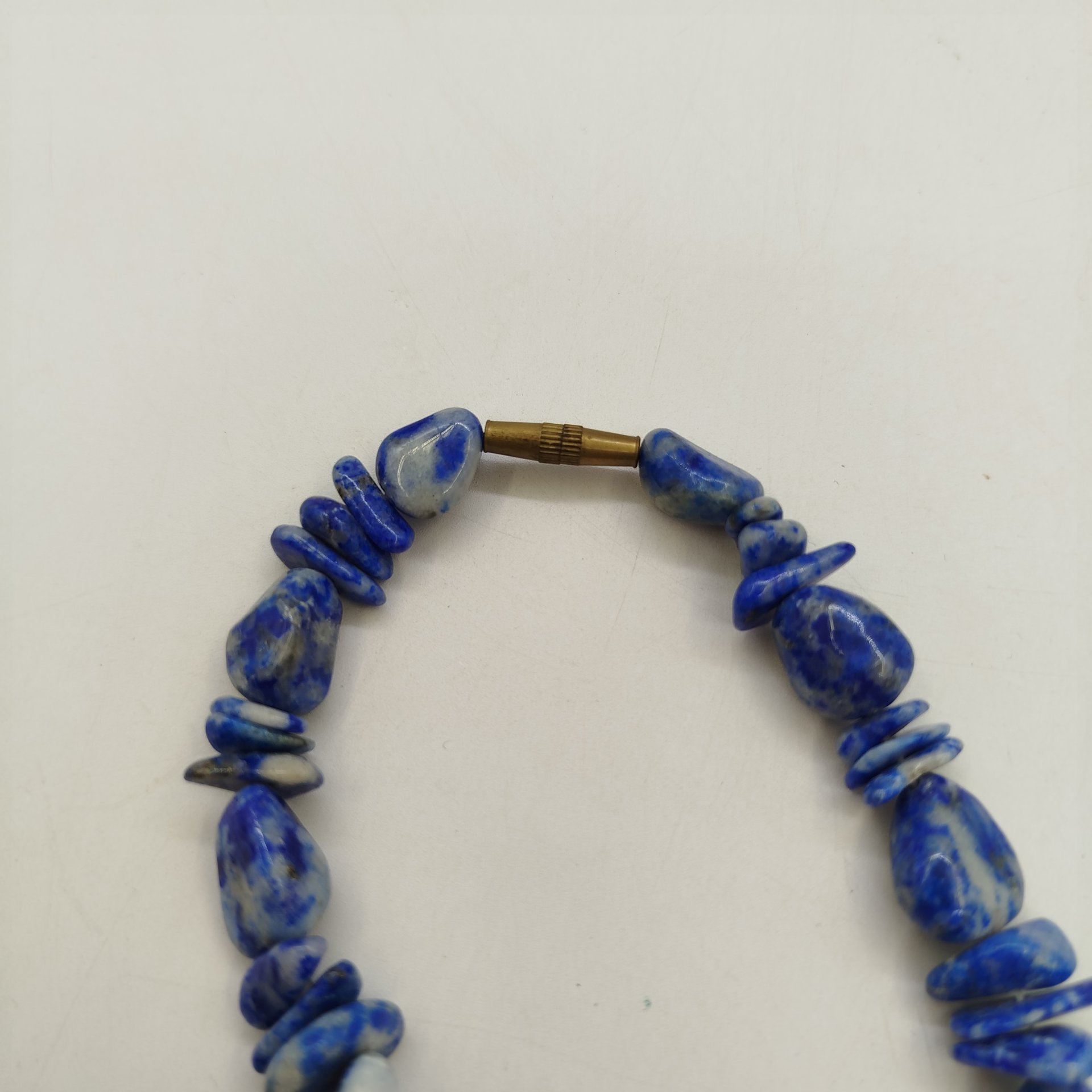 Бусы с бусинами разной формы, натуральный камень, металл, СССР, 1980-1990 гг.