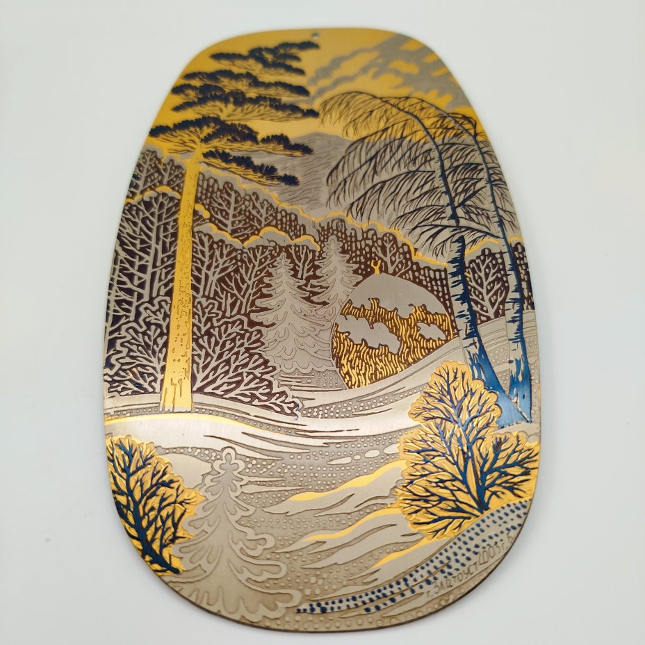 Панно настенное (декоративное) "Зимний пейзаж"