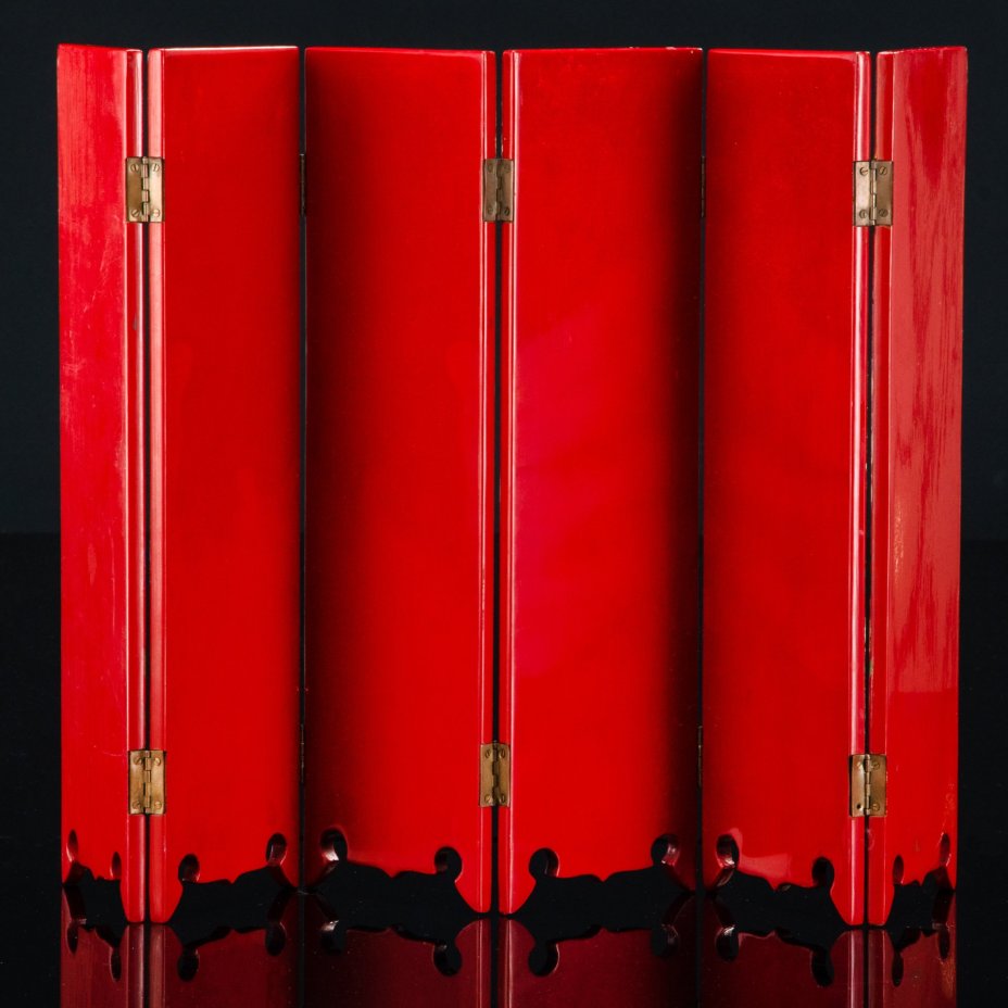 Ширма настольная 6-ти секционная, украшенная изображением фазанов и цветов