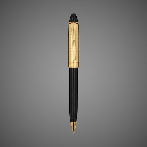 Шариковая ручка Aurora Ipsilon Quadra Gold/Black, в подарочной коробке, Металлы: золото, смола