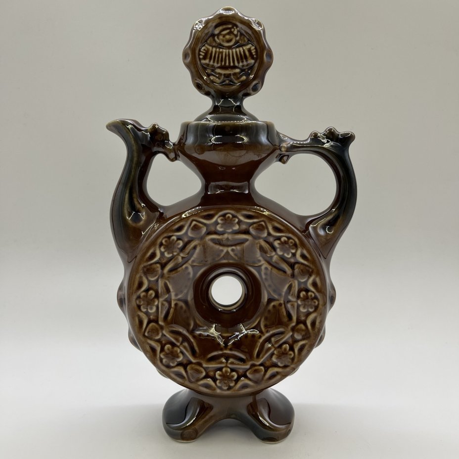 Кувшин (кумган) "Хоровод", керамика, цветные поливы, СССР, 1970-1990 гг.