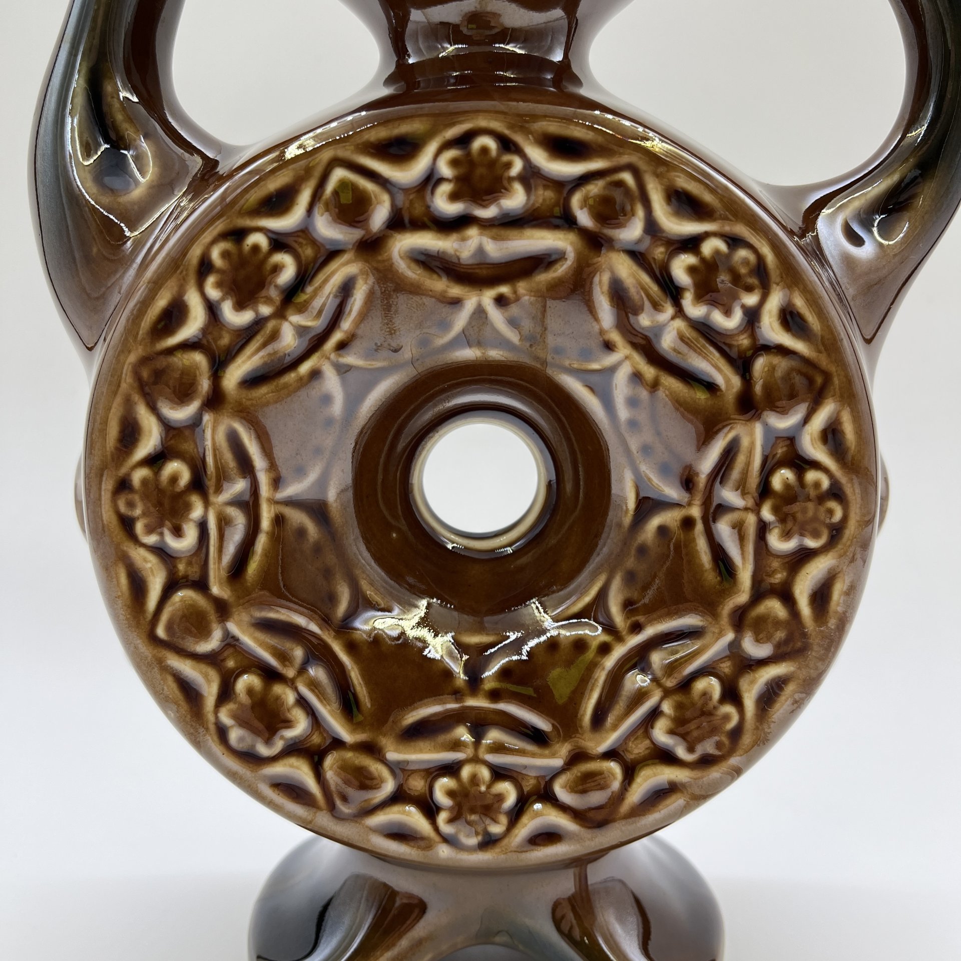 Кувшин (кумган) "Хоровод", керамика, цветные поливы, СССР, 1970-1990 гг.