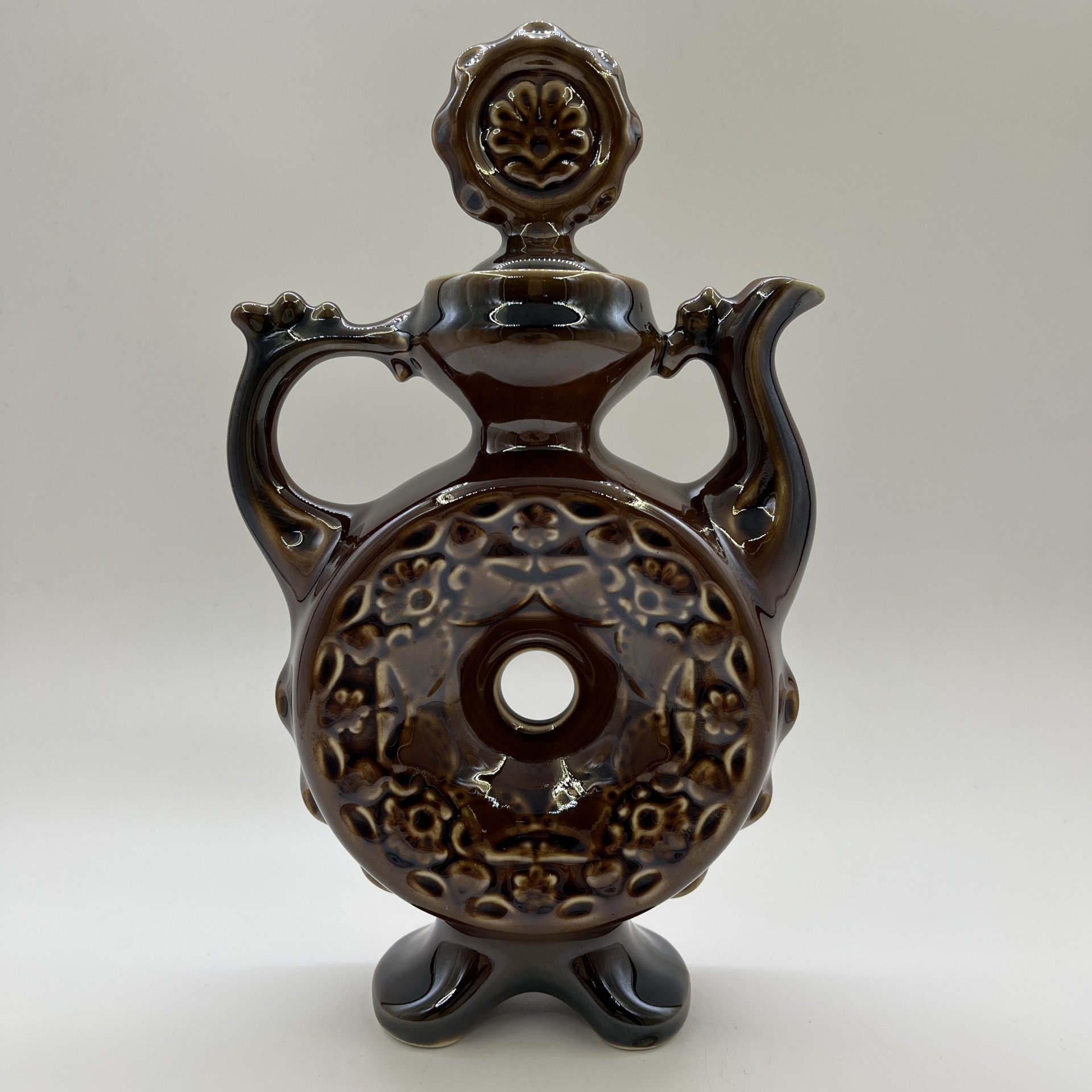 Кувшин (кумган) "Хоровод", керамика, цветные поливы, СССР, 1970-1990 гг.