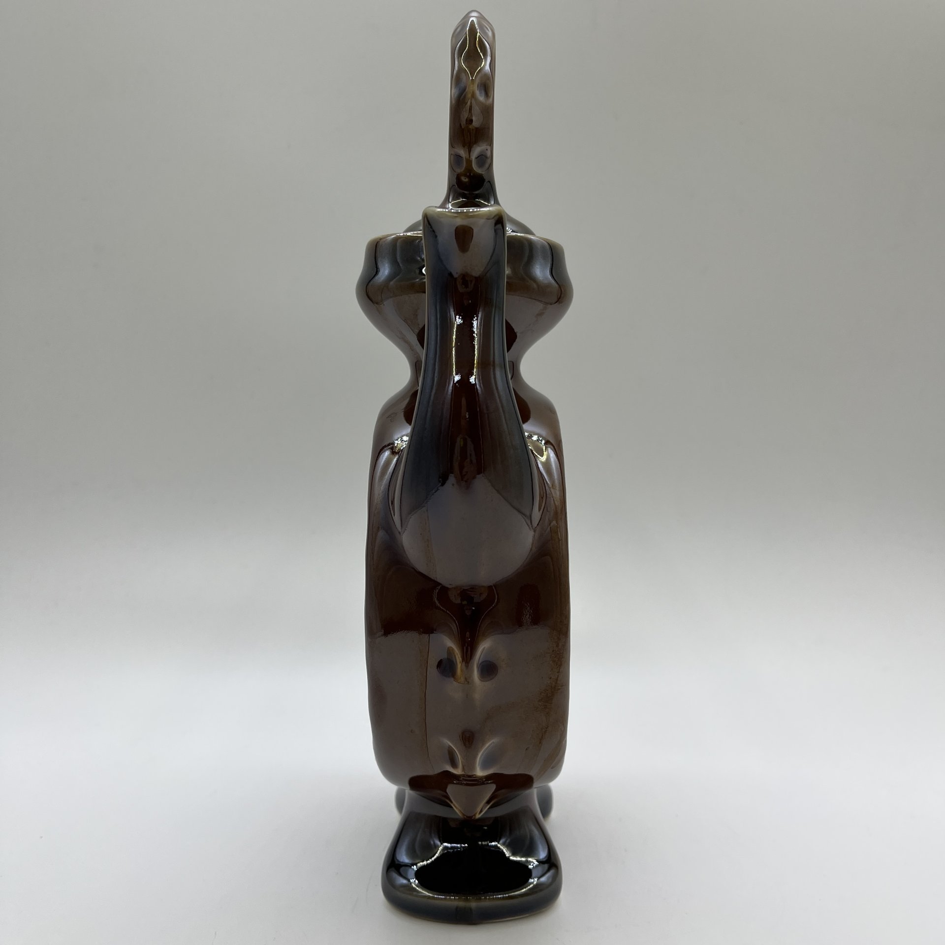 Кувшин (кумган) "Хоровод", керамика, цветные поливы, СССР, 1970-1990 гг.