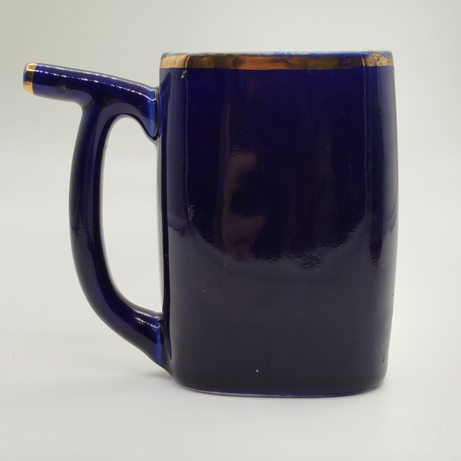 Бюветница (поильник) "Кисловодск", фарфор, крытье кобальтом, золочение, Кисловодская фабрика сувениров, СССР, 1970-1980 гг.