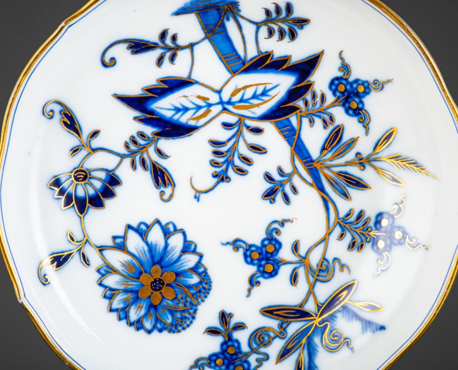 Блюдце (розетка) "Луковый узор", Meissen (Мейсенский фарфор)