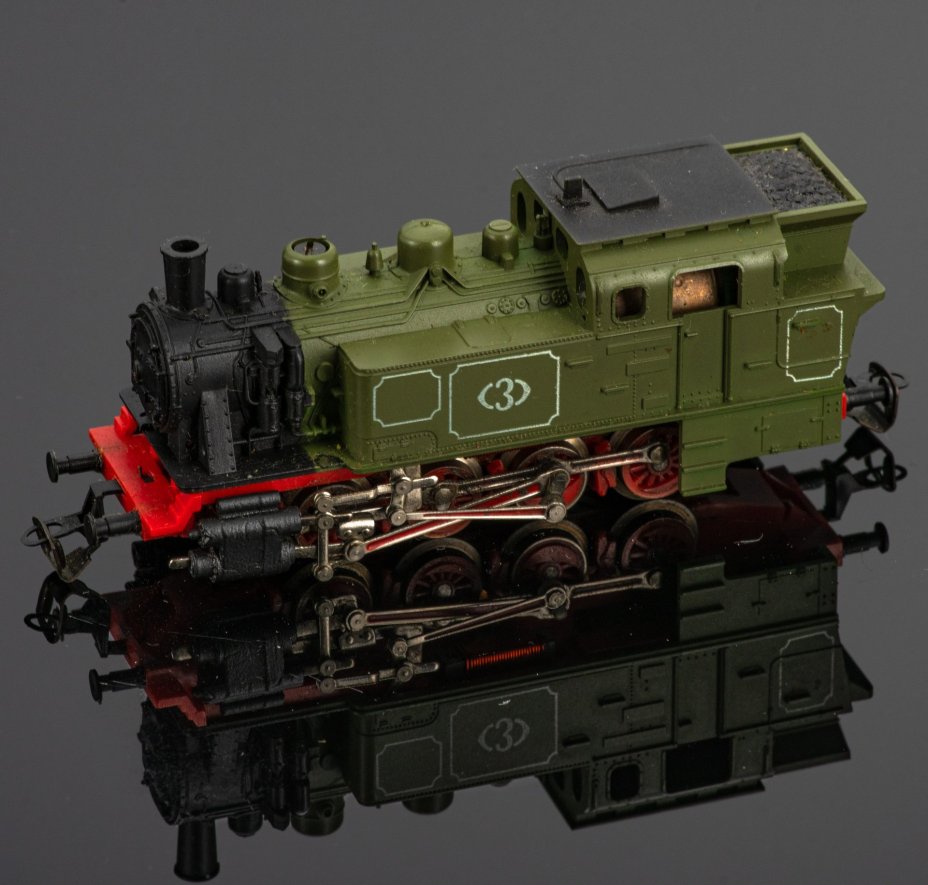 Модель паровоза "BR-92" зелёного цвета, металл, пластмасса, Германия, 1970-1990 гг.