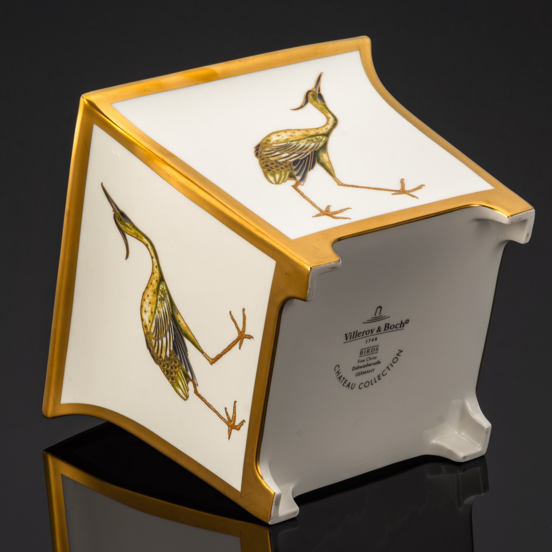 Ваза, "Birds", серия "Chateau Collection", фарфор, деколь, золочение, Villeroy & Boch, Германия, 1990-2010 гг.