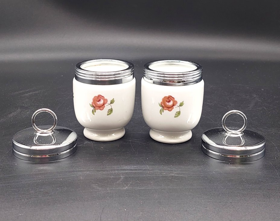 Пара кодлеров для варки яиц с цветочным декором, Royal Worcester