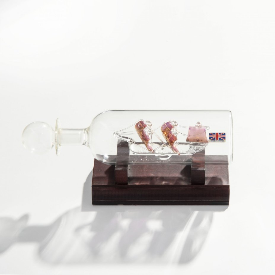 Композиция настольная корабль в бутылке "Nina 1492 Columbus fleet", Mayflower Glass