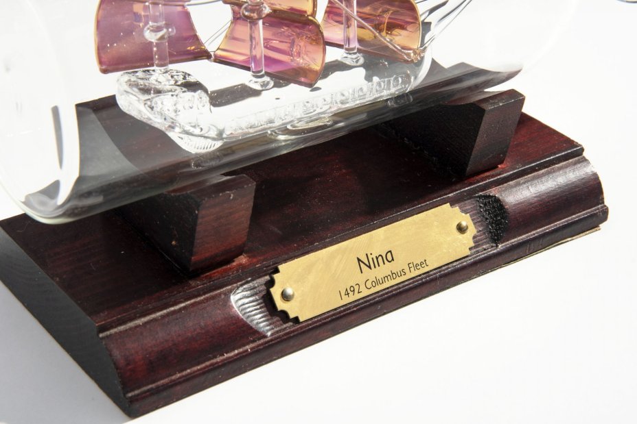 Композиция настольная корабль в бутылке "Nina 1492 Columbus fleet", Mayflower Glass