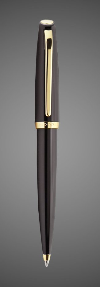 Шариковая ручка Aurora Pen resin, black GT, Металлы: золото, смола