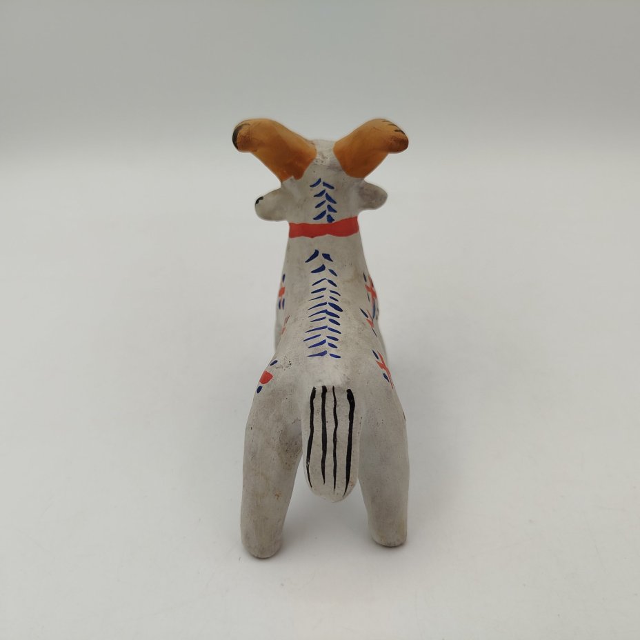 Игрушка "Козёл", керамика, роспись, Каргопольская игрушка, СССР, 1980-2000 гг., Каргопольская игрушка