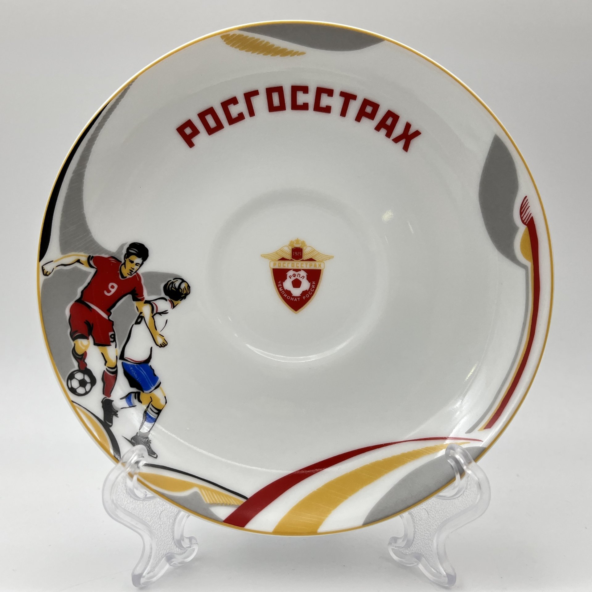 Пара чайная "Росгосстрах" (титульный спонсор чемпионата России по футболу), Императорский фарфоровый завод (ИФЗ)