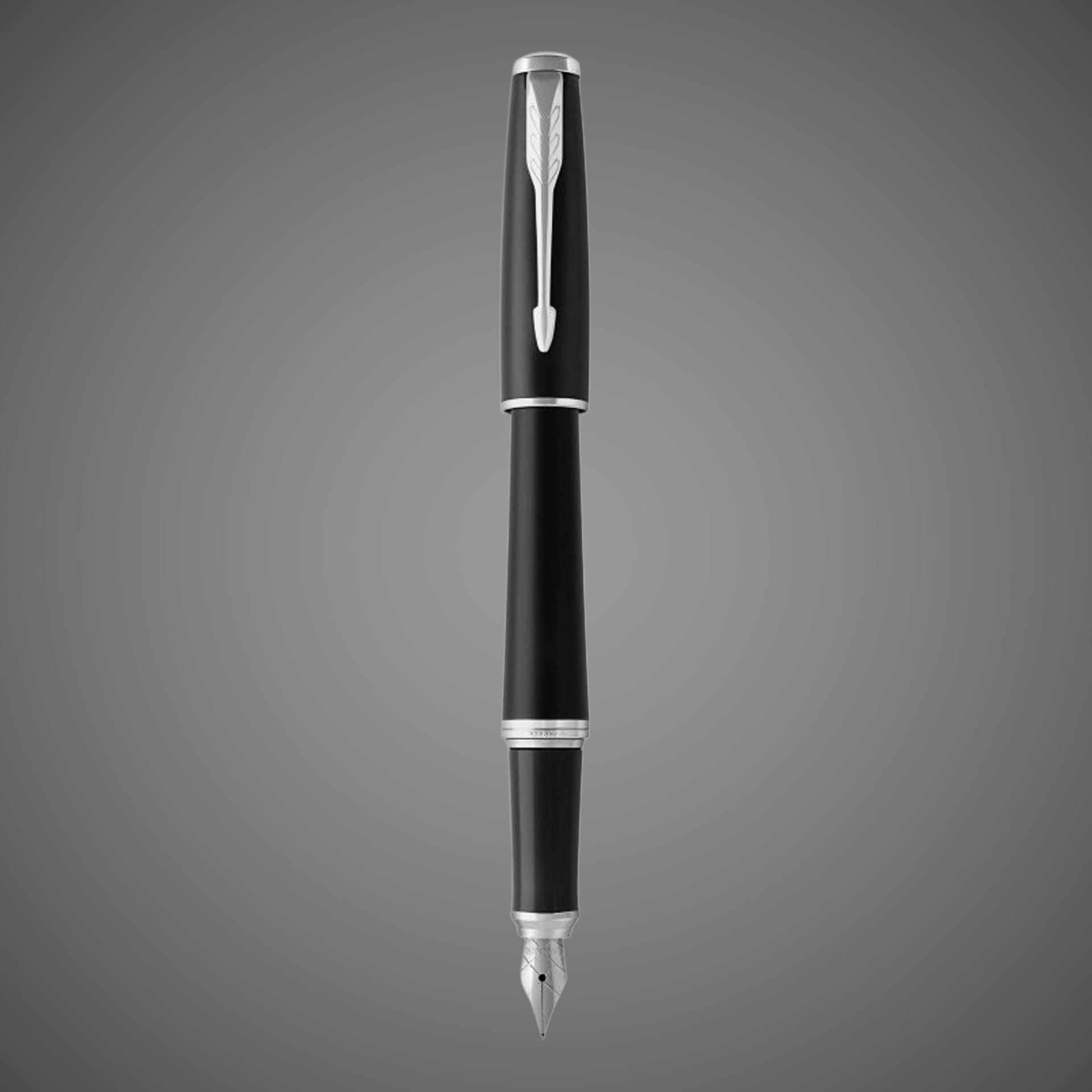 Перьевая ручка Parker Urban Core, (матовый черный лак) Muted Black CT, F309, цвет чернил: blue, в подарочной упаковке., Лаки и смолы: лак, нержавеющая сталь