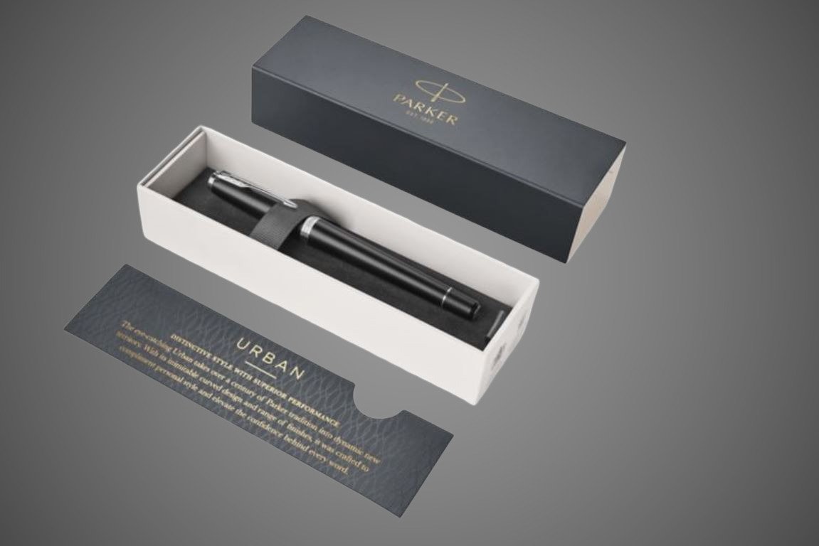 Перьевая ручка Parker Urban Core, (матовый черный лак) Muted Black CT, F309, цвет чернил: blue, в подарочной упаковке., Лаки и смолы: лак, нержавеющая сталь
