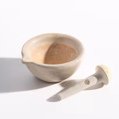 Ступка с пестиком, фарфор, Ленинградский фарфоровый завод (ЛФЗ), СССР, 1950-1954 гг., Ленинградский фарфоровый завод (ЛФЗ)