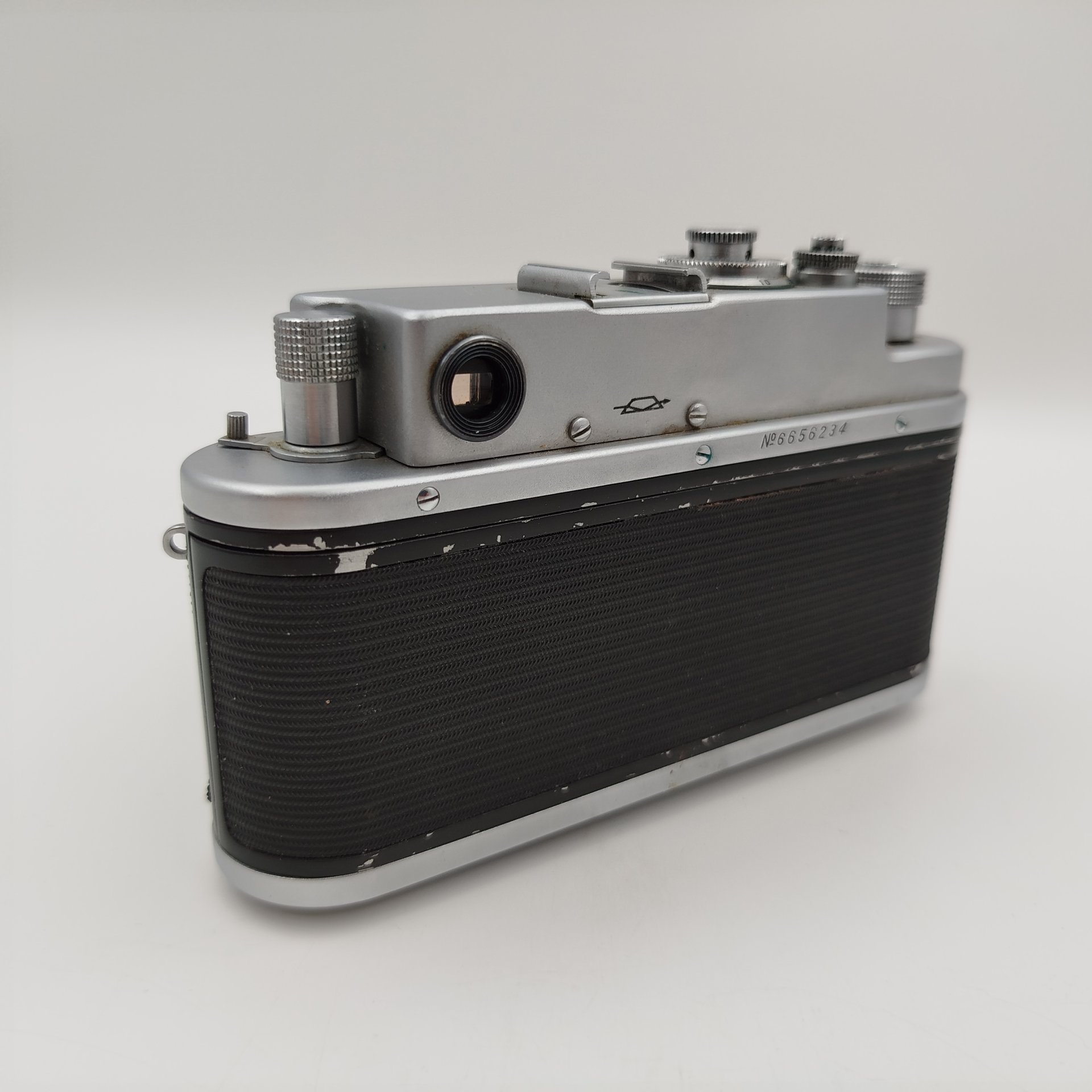 Фотоаппарат "Зоркий-4" с объективом "Индустар-50" в родном кофре, металл, пластик, кожа, стекло, Красногорский механический завод (КМЗ), СССР, 1966 г., Красногорский механический завод (КМЗ)