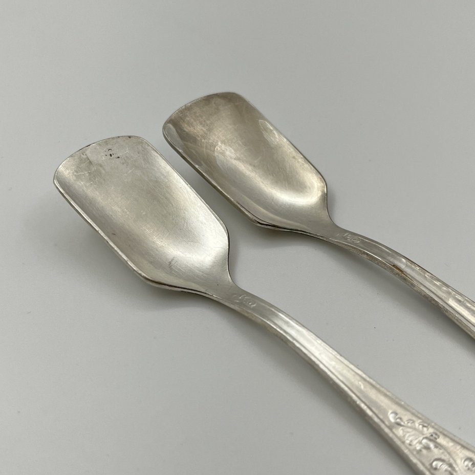 Пара лопаток для сахара "Пламя", мНЦ (медь-никель-цинк), Кольчугинский завод цветных металлов, СССР, 1960-1990 гг.