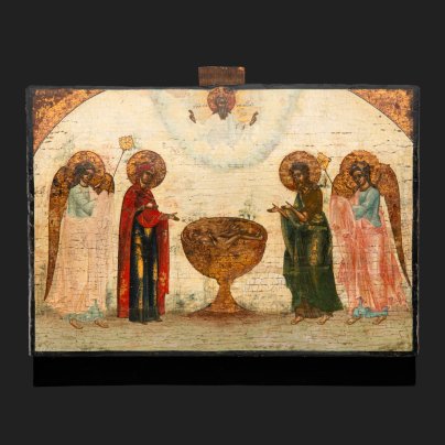 [Редкий сюжет] Икона "Агнец Божий. Грехи мира" ("Святая Евхаристия. Мелисмос")